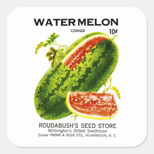 Watermelon Seed Packet Label