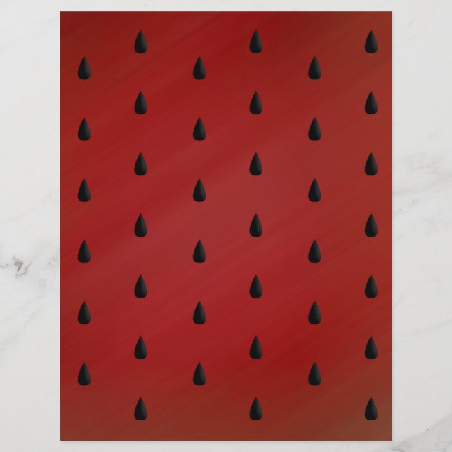 Watermelon Seed Scrapbook Paper (Front)