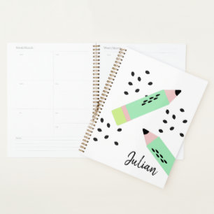 Watermelon Seeds Back to School Kids Name  Planner