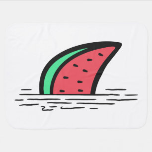Watermelon shark baby blanket