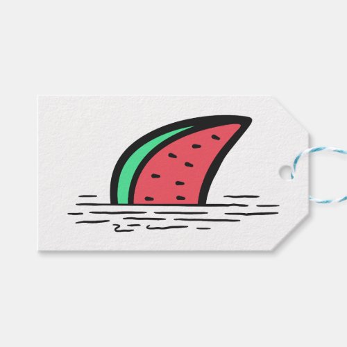 Watermelon shark gift tags