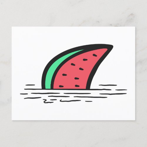 Watermelon shark postcard