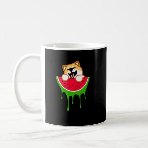 Watermelon Shiba Inu Dog Summer Fruit  Coffee Mug