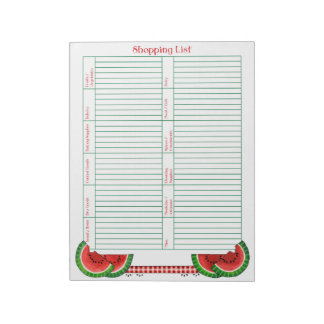 Watermelon Shopping List Notepad