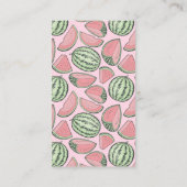 Watermelon Sketch Vertical Business Card (Back)