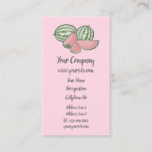 Watermelon Sketch Vertical Business Card (Front)