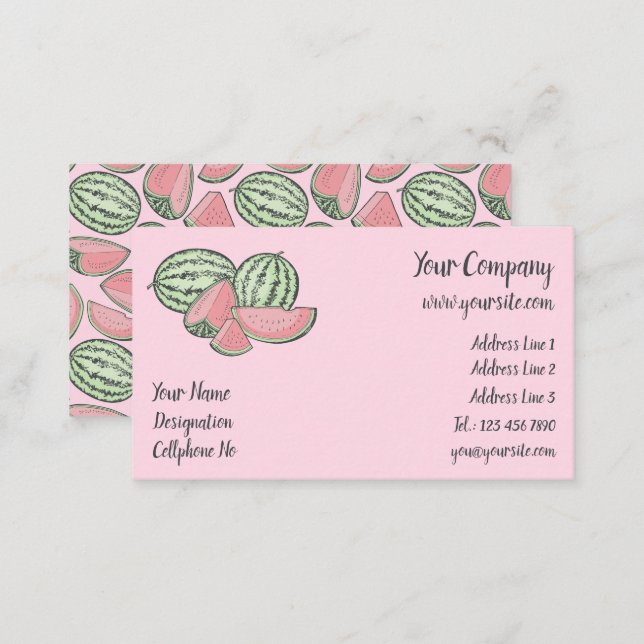Watermelon Sketches Business Card (Front/Back)