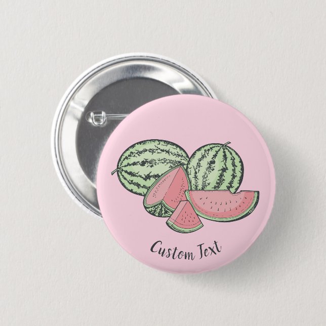 Watermelon Sketches Button (Front & Back)
