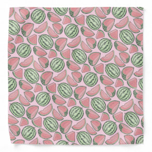Watermelon Sketches Pattern Bandana