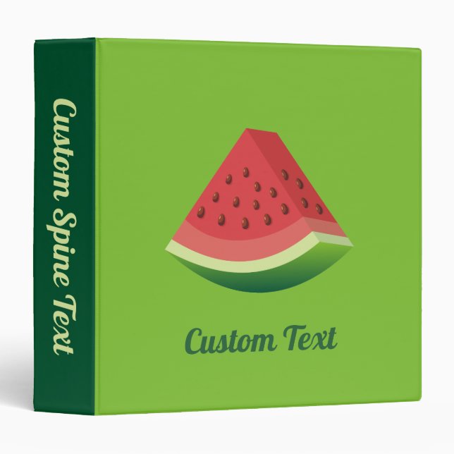 Watermelon Slice 3 Ring Binder (Front/Spine)
