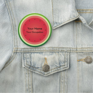 Watermelon Slice Background Name Tag