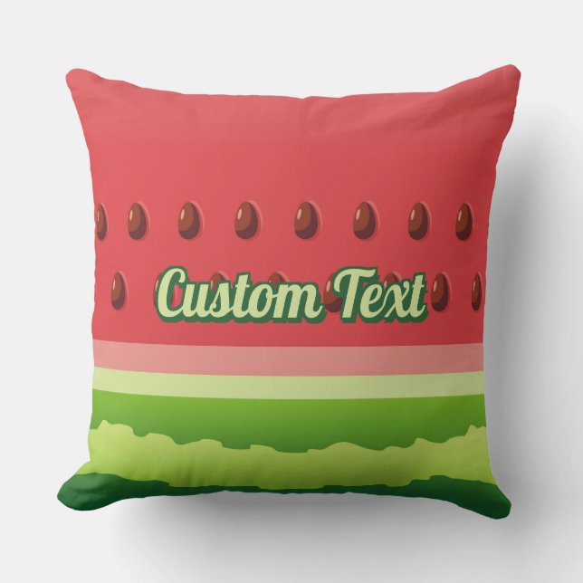 Watermelon slice background throw pillow (Front)