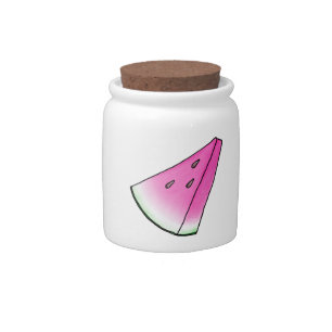 Watermelon slice candy jar