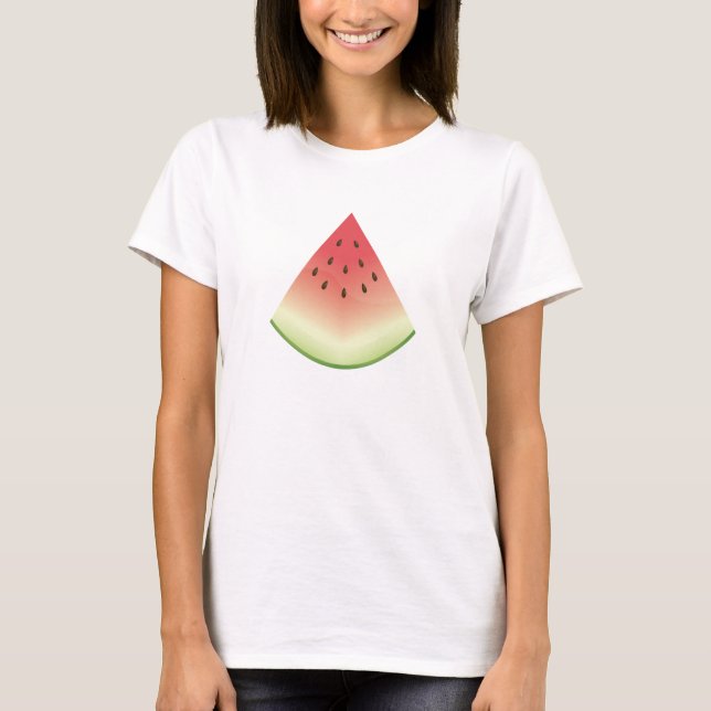 Watermelon Slice Cartoon Illustration T-Shirt (Front)