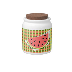 Watermelon Slice Check candy jar