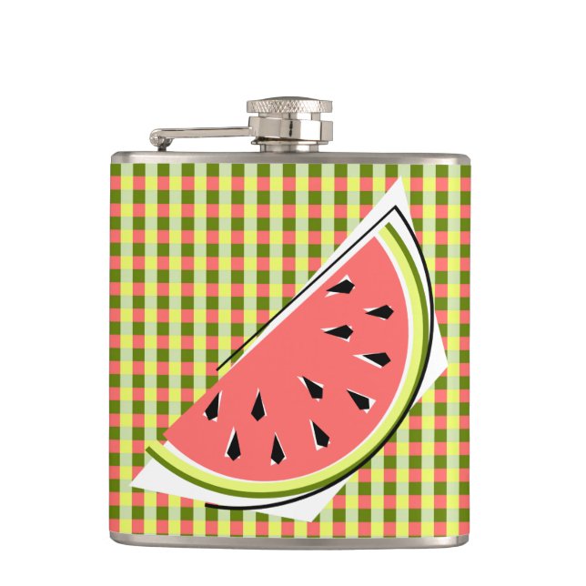 Watermelon Slice Check Flask (Front)