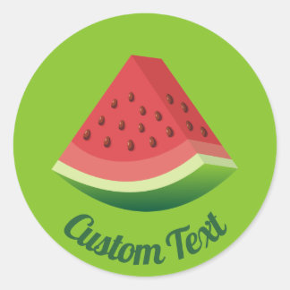 Watermelon slice classic round sticker