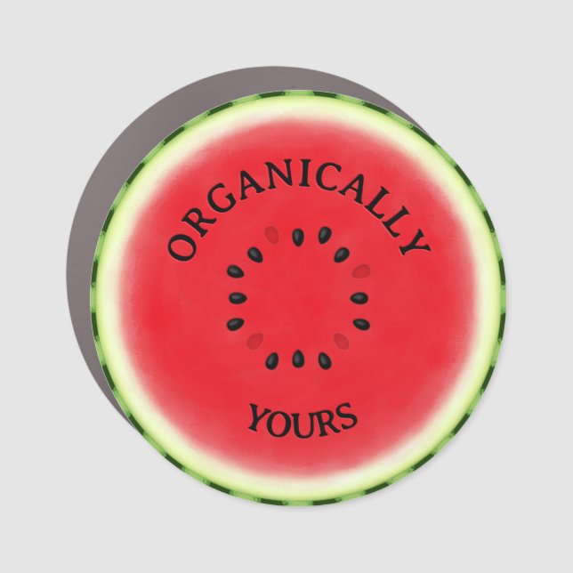 Watermelon Slice Custom Car Magnet (Front)