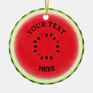 Watermelon Slice Custom Ceramic Ornament