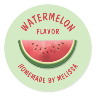 Watermelon Slice Custom Homemade Product Flavor Classic Round Sticker