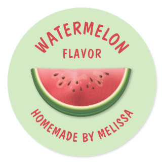 Watermelon Slice Custom Homemade Product Flavor Classic Round Sticker