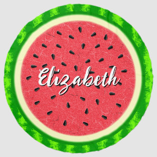 Watermelon Slice Cute Summer Fruit Custom Name Beach Towel