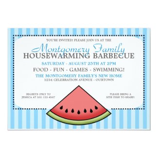 Watermelon Slice Family Housewarming Invitations