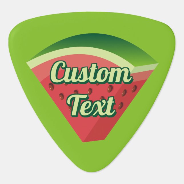 Watermelon Slice Guitar Pick (Front)