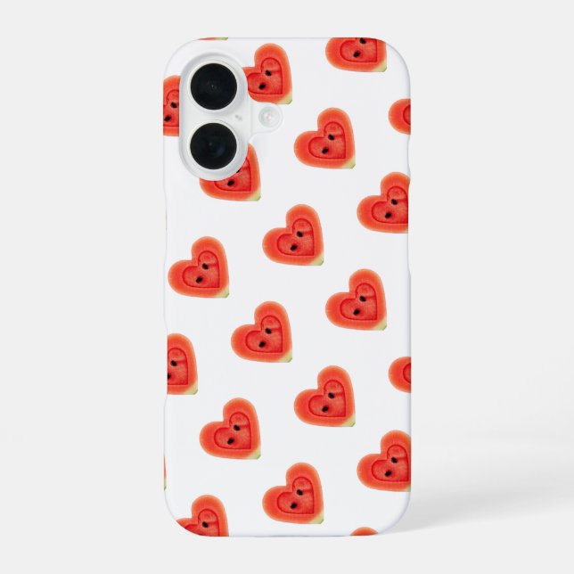 watermelon slice heart iPhone case (Back)