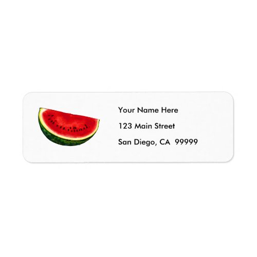 Watermelon Slice Label