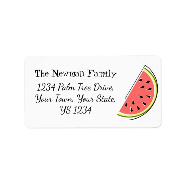 Watermelon Slice Label (Front)