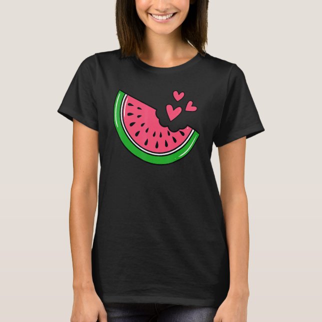 Watermelon Slice Melon Summer Vacation Season Frui T-Shirt (Front)