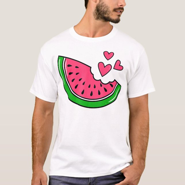 Watermelon Slice Melon Summer Vacation Season Frui T-Shirt (Front)