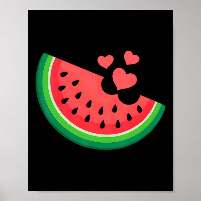Watermelon Slice Melon Summer Vacation Watermelon  Poster (Front)