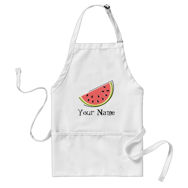 Watermelon Slice Name Adult Apron (Front)
