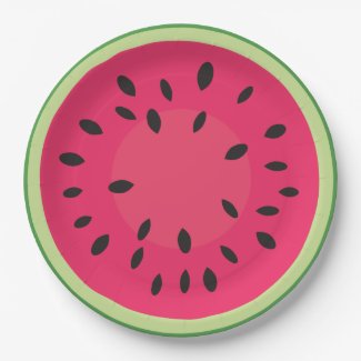 Watermelon Slice Paper Plate