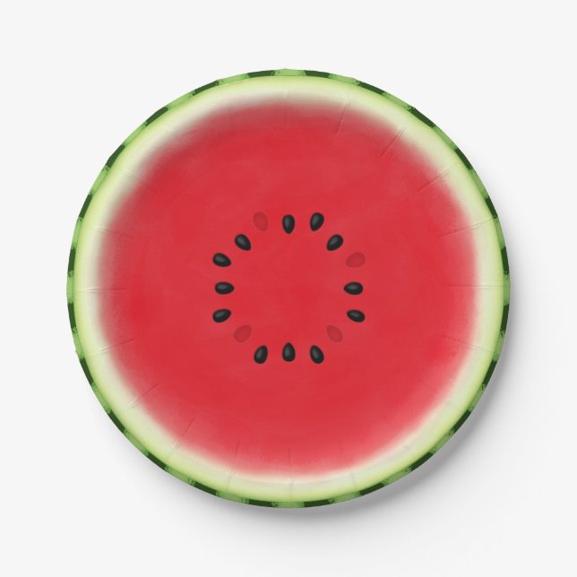 Watermelon Slice Paper Plates (Front)