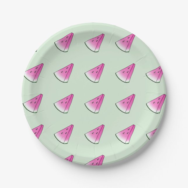 Watermelon slice paper plates (Front)