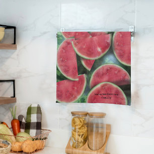 Watermelon Slice Pattern Custom Kitchen Towel