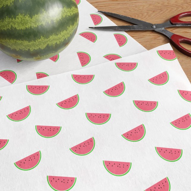 Watermelon Slice Pattern Pink White Tissue Paper (🍉A classic white and pink watermelon slices pattern tissue paper just waiting for you🍉)