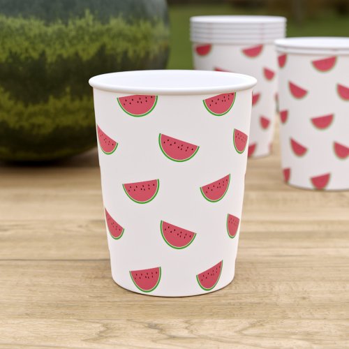 Watermelon Slice Pattern Summer Party Paper Cups