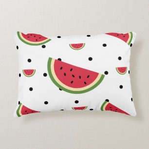 Watermelon Slice Pattern Summer Picnic & Patriot Accent Pillow