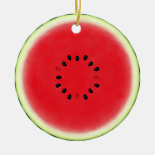 Watermelon Slice Personalized Ceramic Ornament