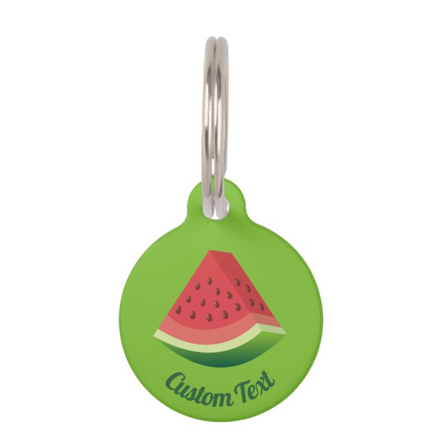 Watermelon Slice Pet ID Tag (Front)