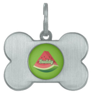 Watermelon Slice Pet Name Tag