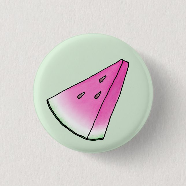 Watermelon slice pinback button (Front)