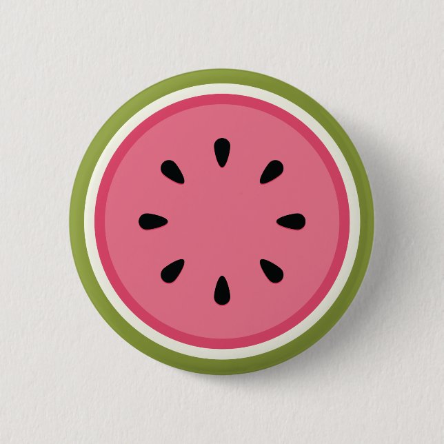 Watermelon Slice Pinback Button (Front)