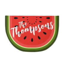 Watermelon Slice Pink Green Family Last Name