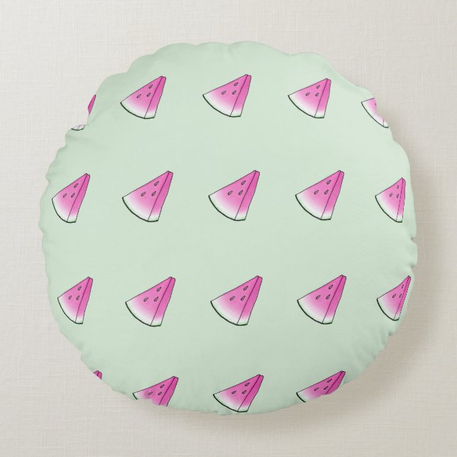Watermelon slice round pillow (Front)