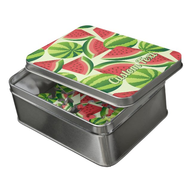 Watermelon slice seamless background jigsaw puzzle (Lid Open)